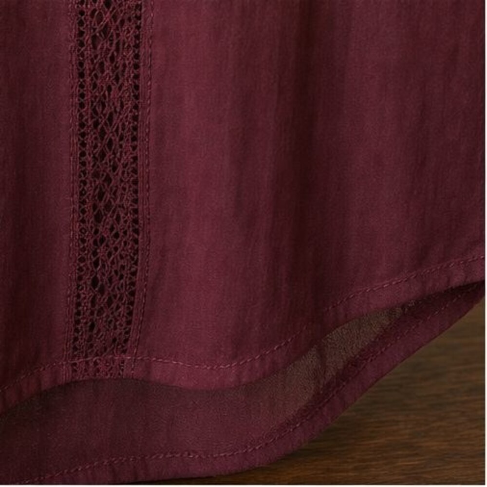 Burgundy Ruffle Blouse - Picture 6 of 6